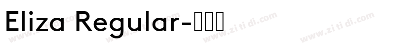 Eliza Regular字体转换